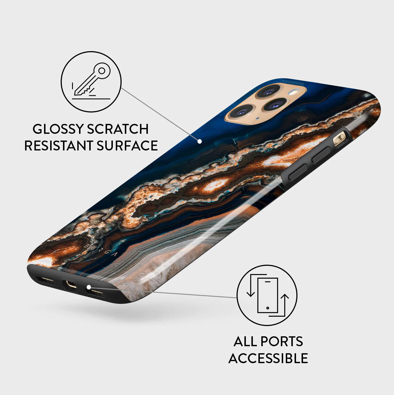 Indigo Lights - Blue iPhone Case